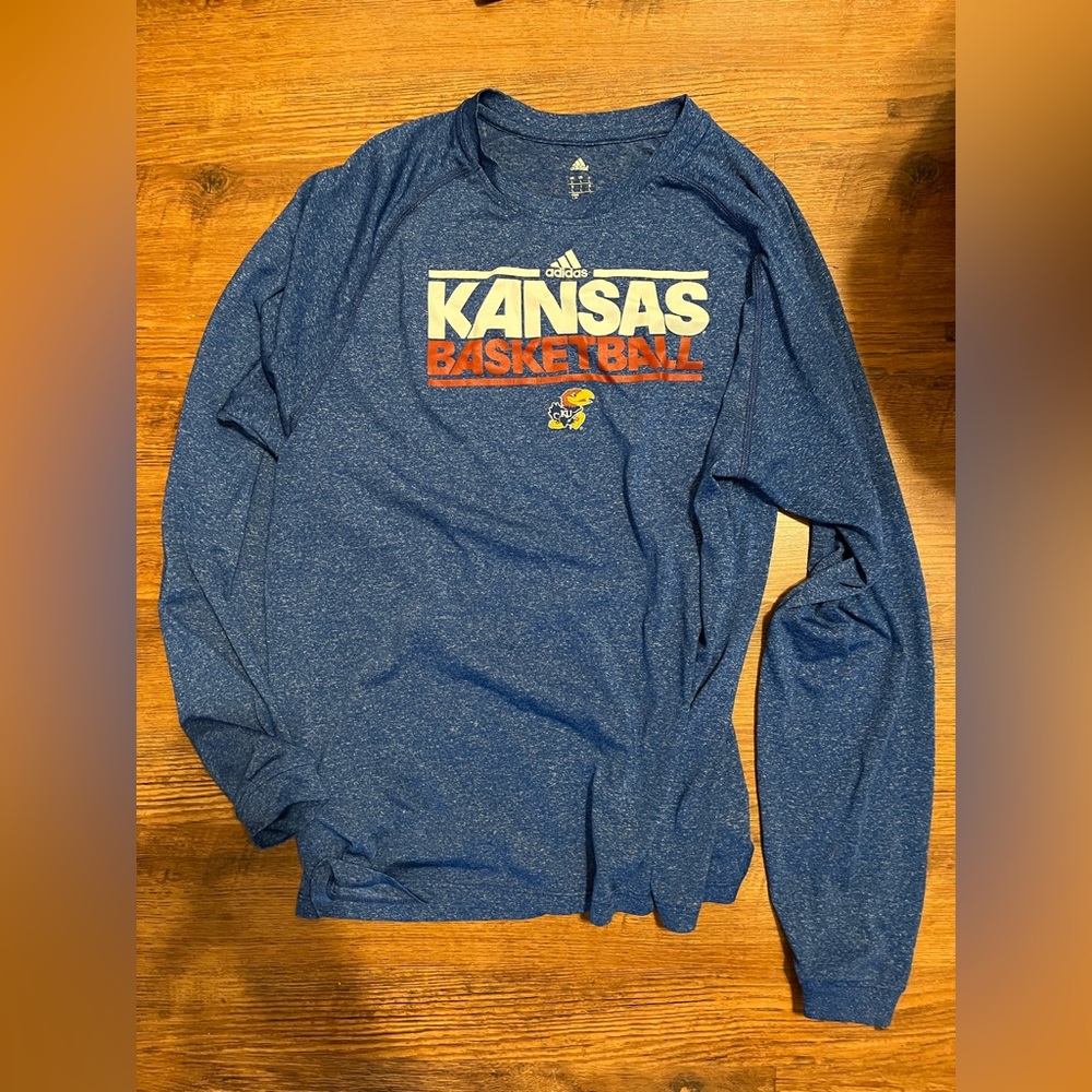 Adidas Long Sleeve DryFit Kansas Basketball L